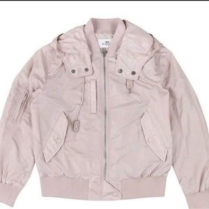 COACH Bomber Windbreaker Jacket in Dusty Pink